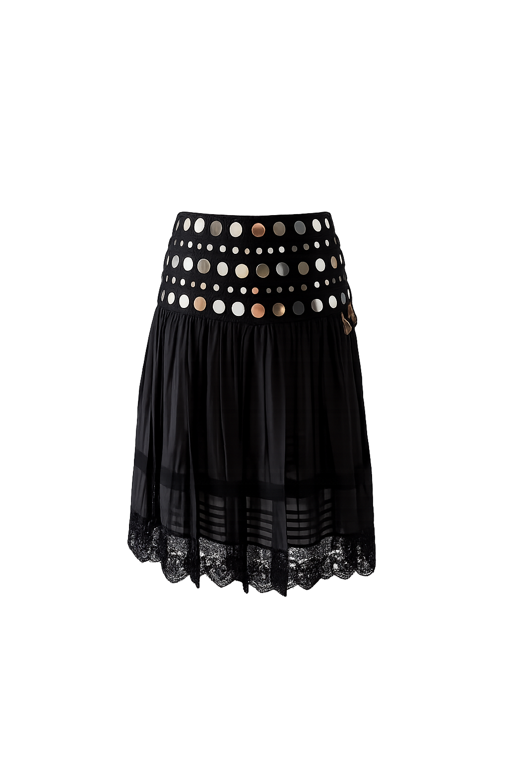 Blumarine SS 2005 mirrors Runway black skirt