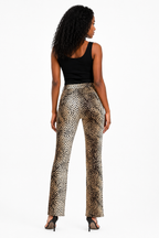 Roberto Cavalli SS 2005 silk leopard pants vintage stretchy