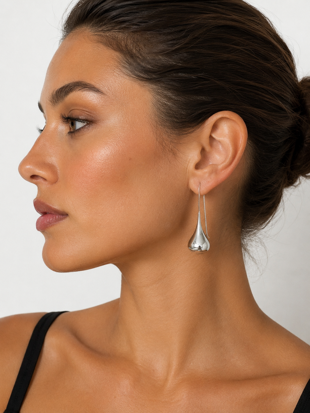 Vintage 925 silver drop earrings teardrop pendants 90s