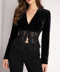 Valentino 90s velvet wool blazer