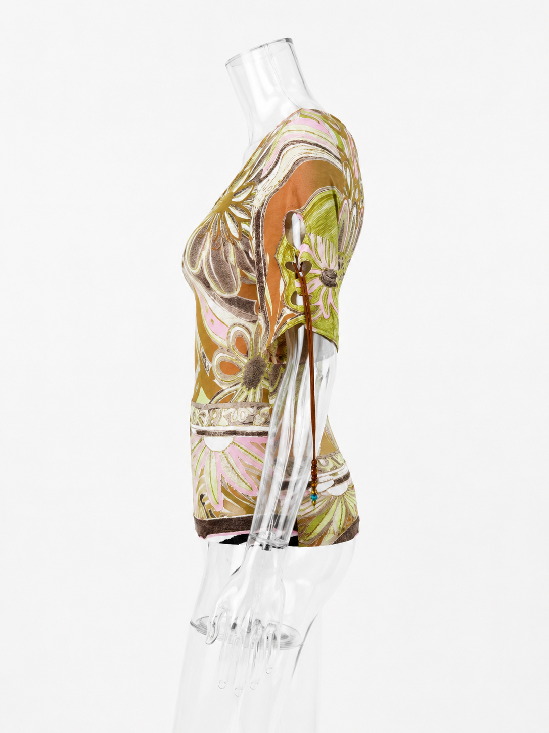 Top blouse Roberto Cavalli SS 2004 zebra floral print