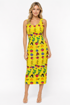 Gianni Versace S/S 1995 Fruit Butterfly summer dress