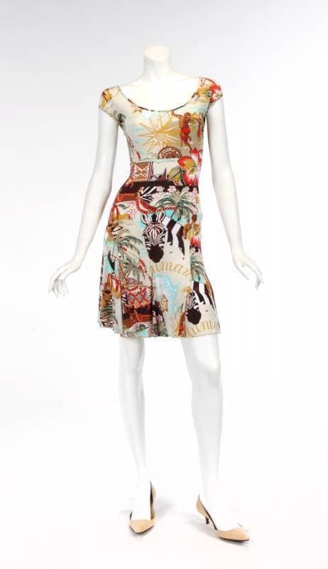 Blumarine SS 2005 Runway print dress African pattern