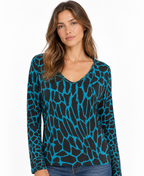 Roberto Cavalli FW 2000 long-sleeved knit t-shirt giraffe