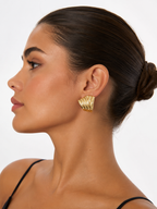 Vintage 925 silver earrings wet in gold