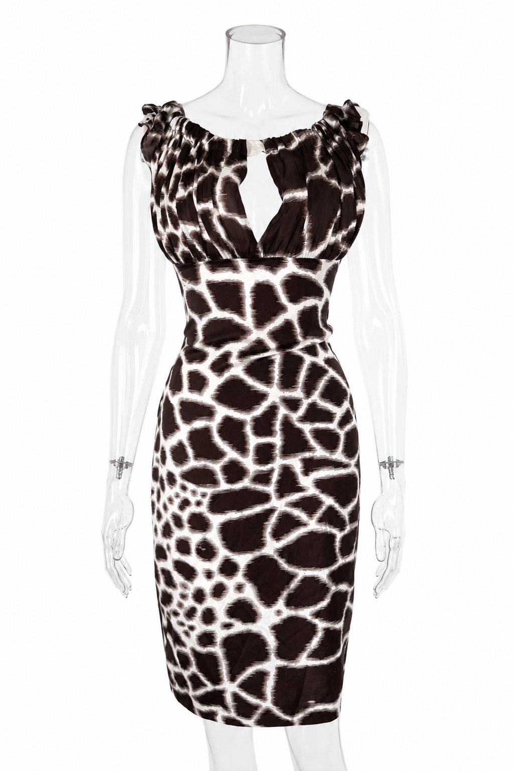 Roberto Cavalli SS 2006 giraffe print mini silk dress