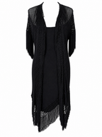 Moschino Couture 90s mini fringe flapper dress