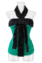 D&g vintage green silk bustier top