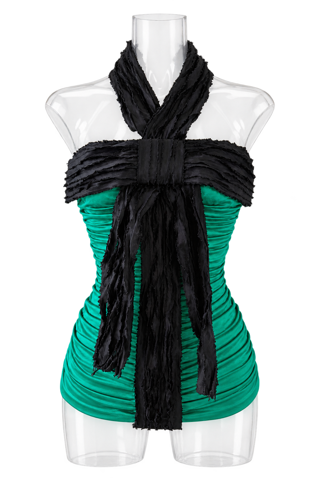 D&g vintage green silk bustier top