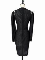 Rare Gianni Versace SS 2002 black lace-up dress