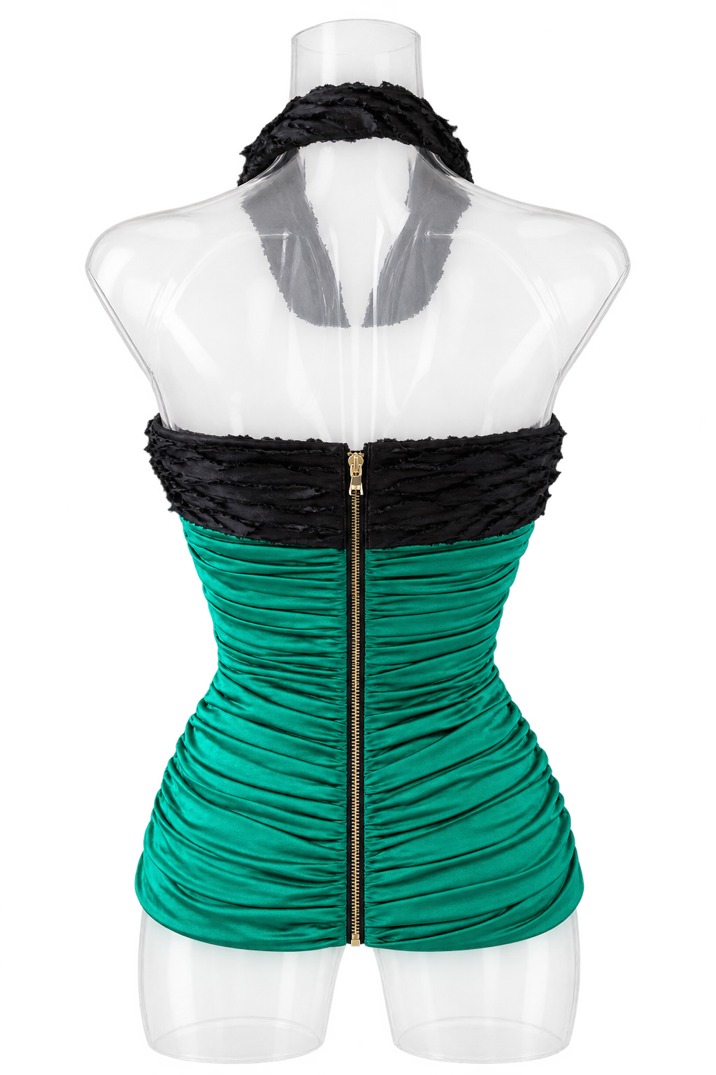 D&g vintage green silk bustier top