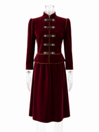 Saint Laurent FW 1980/1981 Runway Archive burgundy tailleur