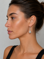 925 silver 70s 80s drop earrings teardrop pendants vintage Mexico