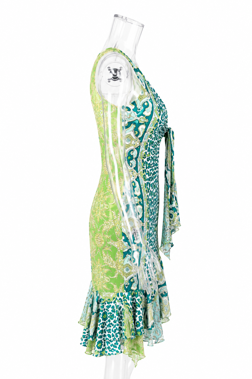 Roberto Cavalli SS 2006 mini ruffle silk dress