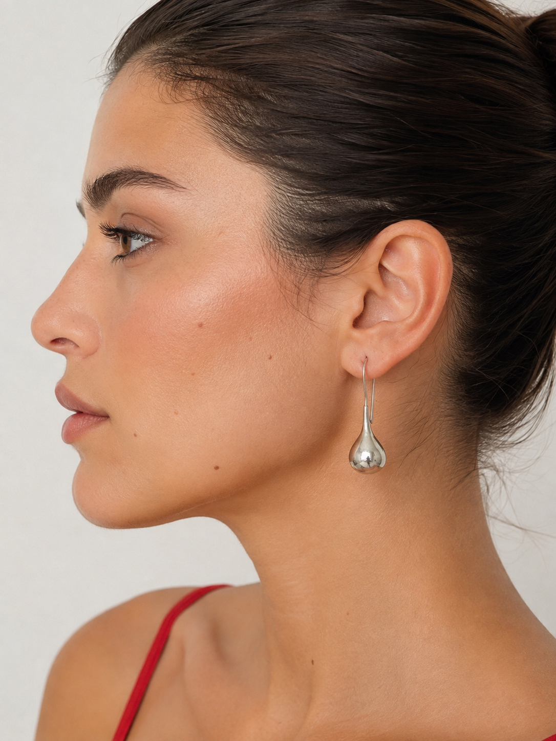 925 silver earrings drops teardrop pendants 90s vintage