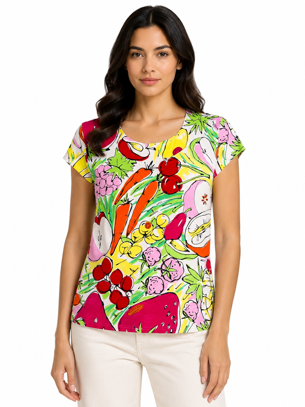 Moschino vintage t-shirt print veggie & fruits