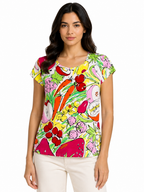 Moschino vintage t-shirt print veggie & fruits