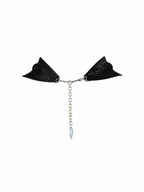 Rare Vintage 70s Whiting & Davis chevron mesh necklace