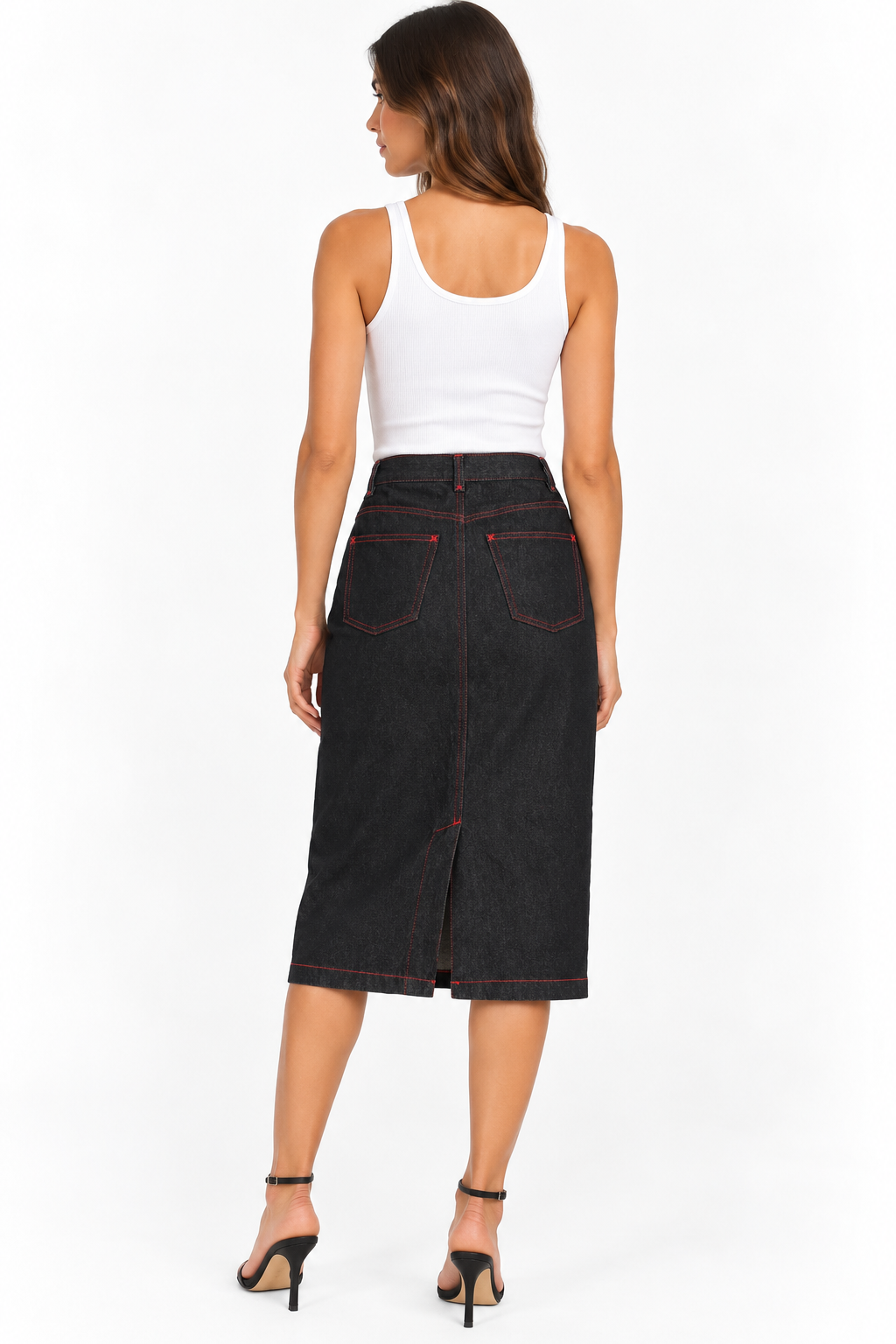 Dolce & Gabbana FW 1999 denim knee-length skirt