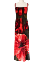 Roberto Cavalli FW 1999 long dress floral print velvet