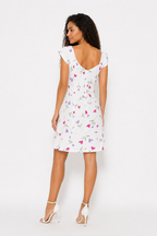 Moschino white dress floral hearts vintage
