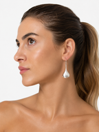 silver 925 drop earrings 90s rare