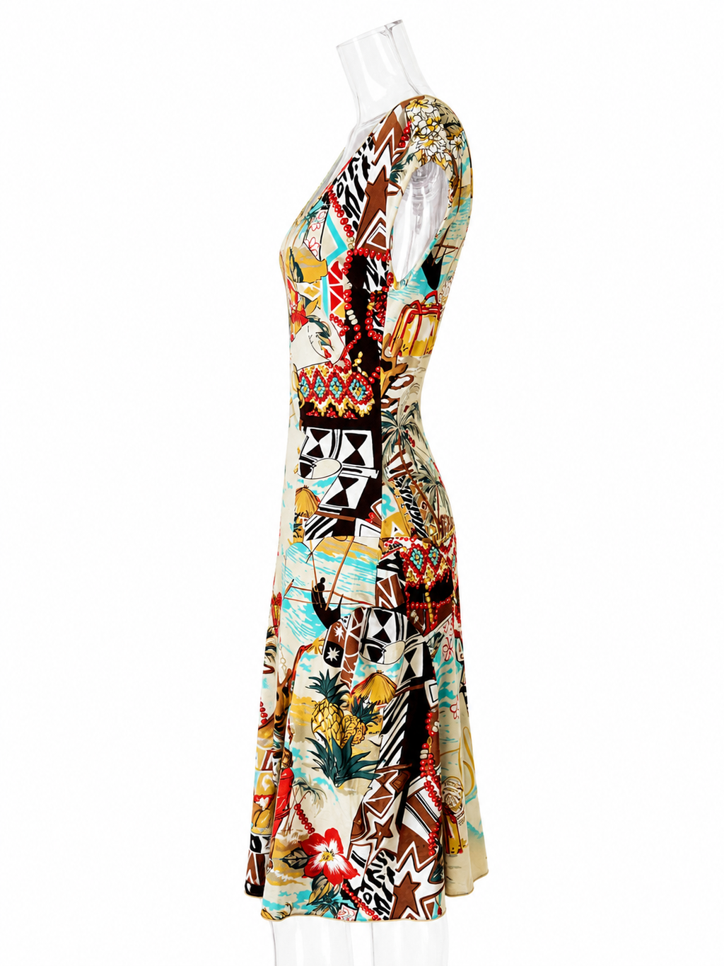 Blumarine SS 2005 Runway print dress African pattern