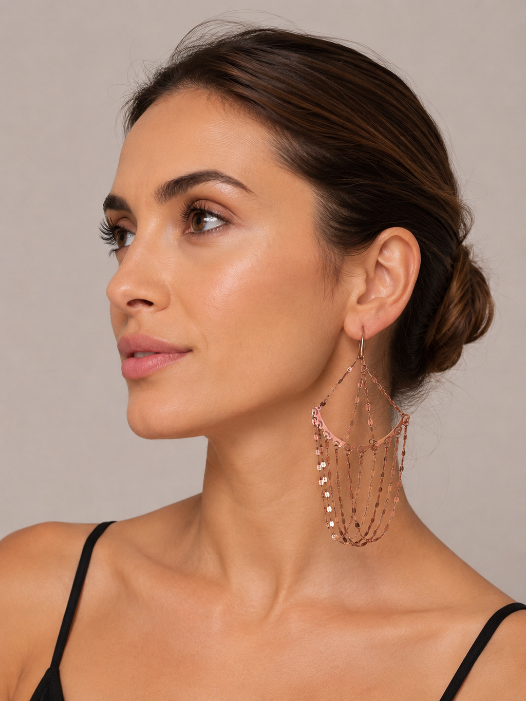 Vintage chandelier gold silver 925 earrings