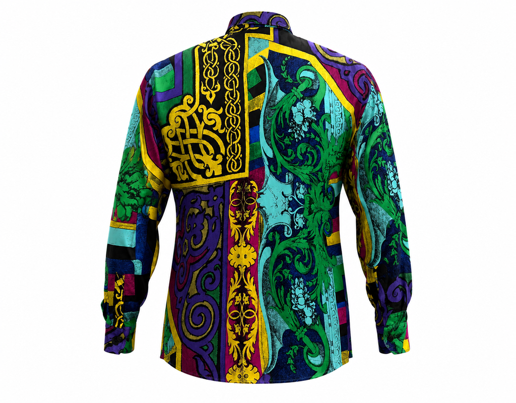 Gianni Versace men silk shirt 90s