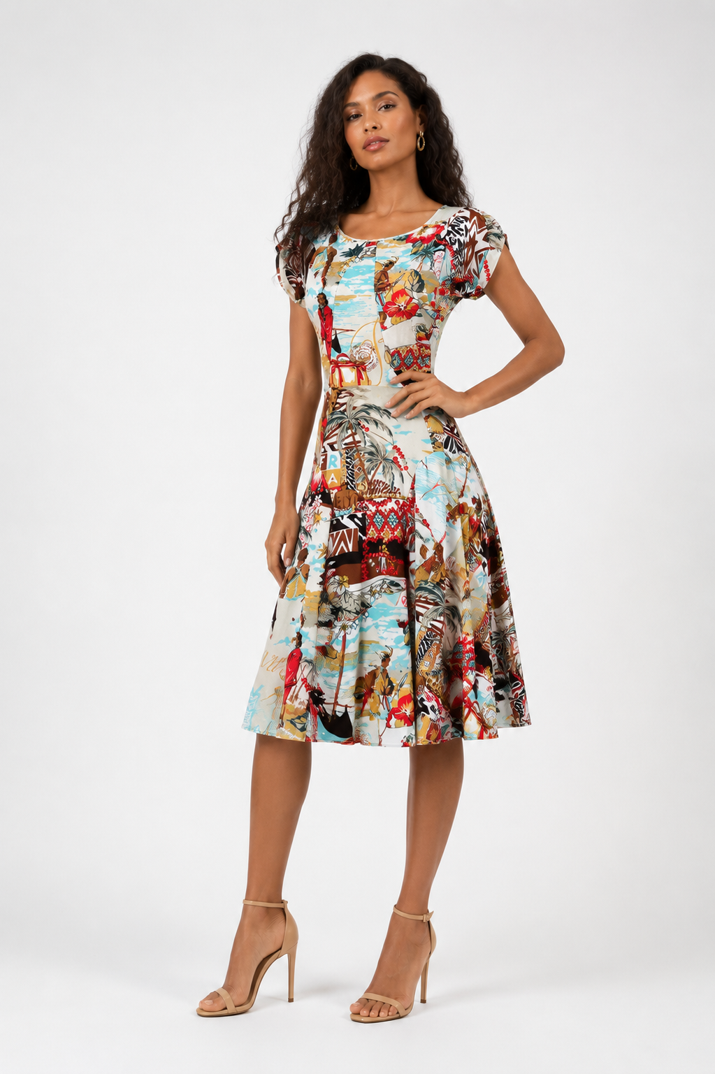 Blumarine SS 2005 Runway print dress African pattern