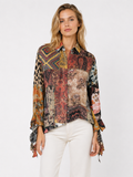 Roberto Cavalli FW 2002 patchwork silk shirt baroque vintage