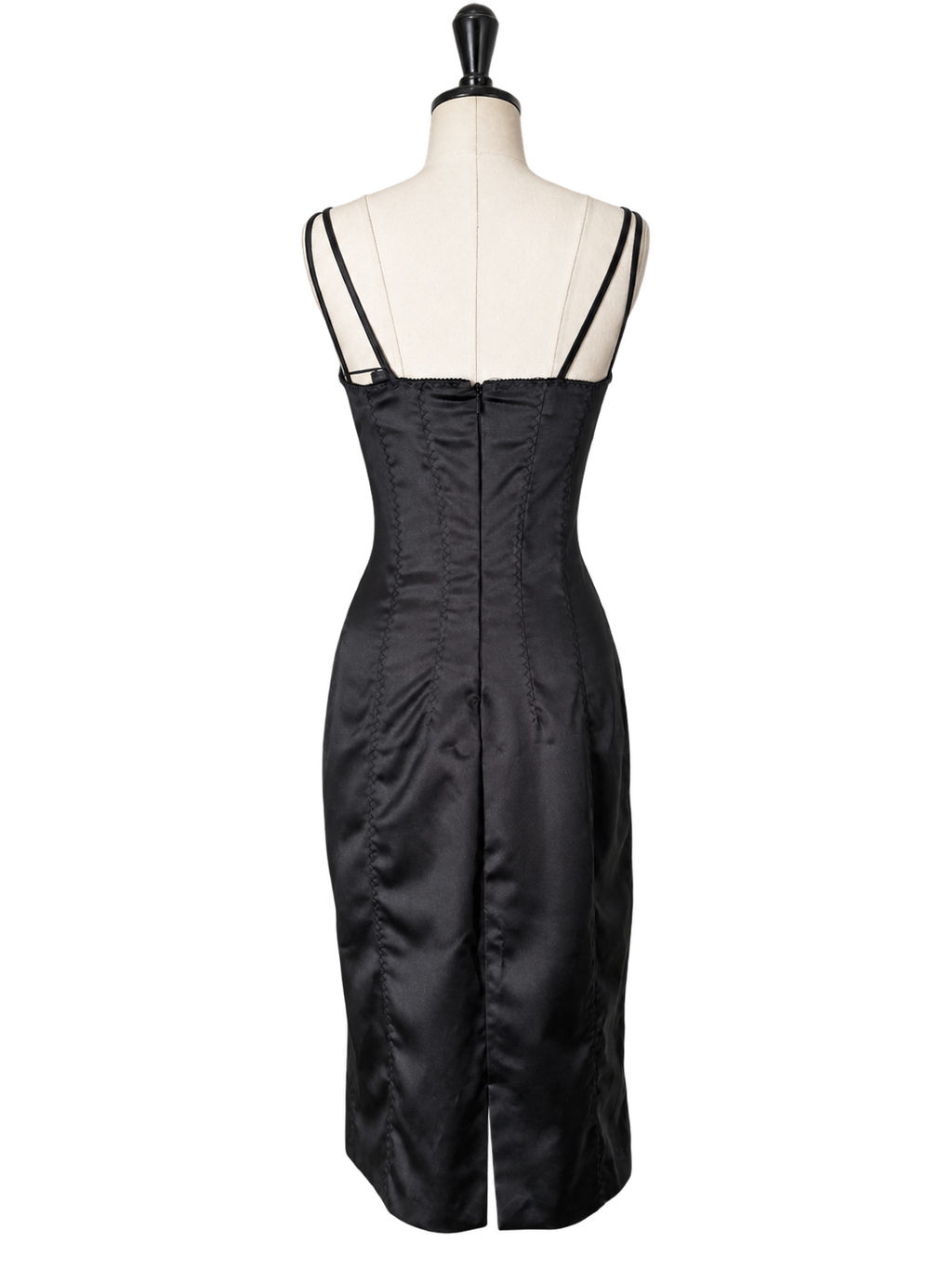 Dolce & Gabbana FW 2003 satin black dress