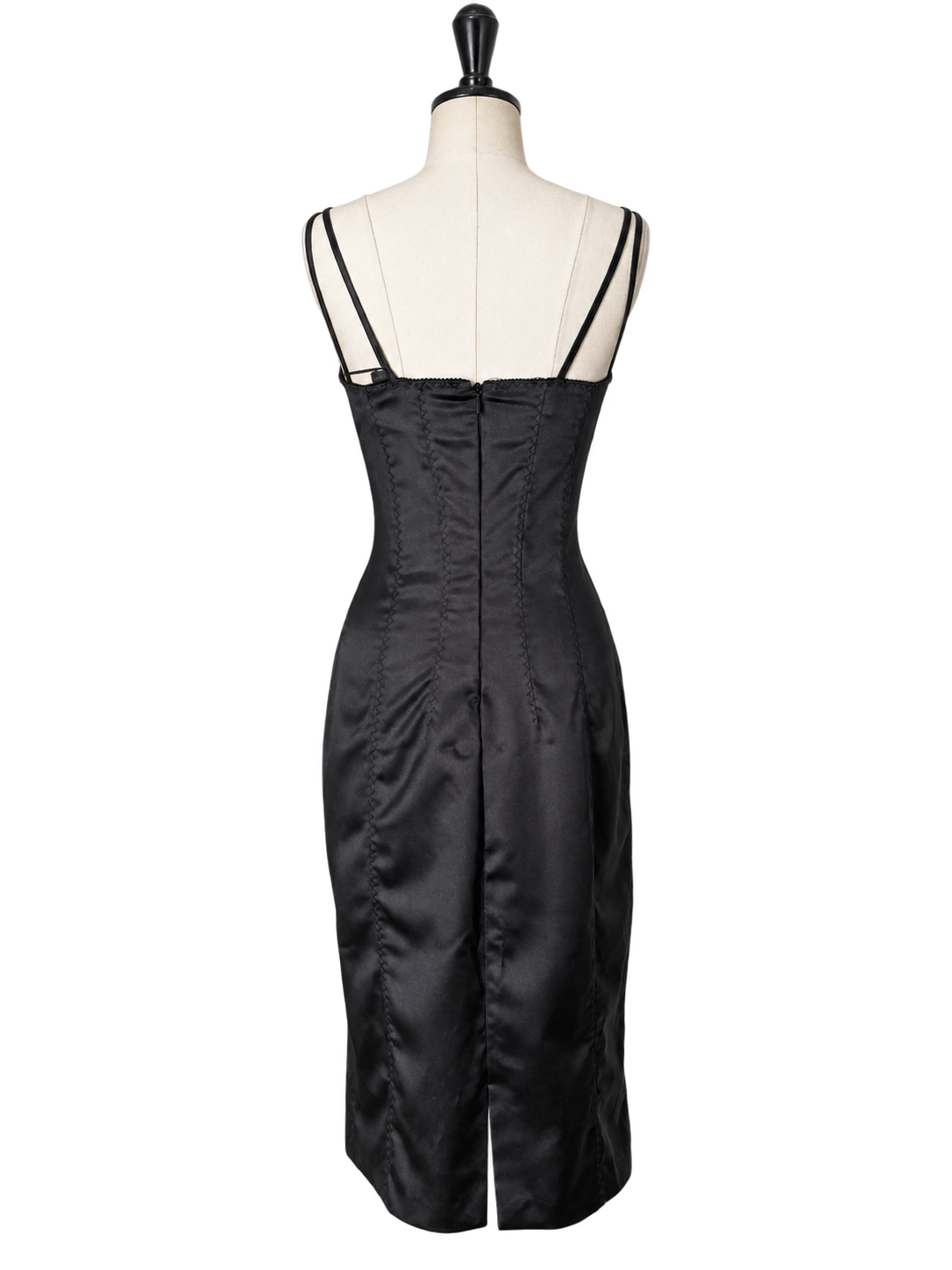 Dolce & Gabbana FW 2003 satin black dress