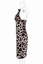 Roberto Cavalli SS 2006 giraffe print mini silk dress