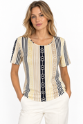 Celine vintage chain stripe T-shirt