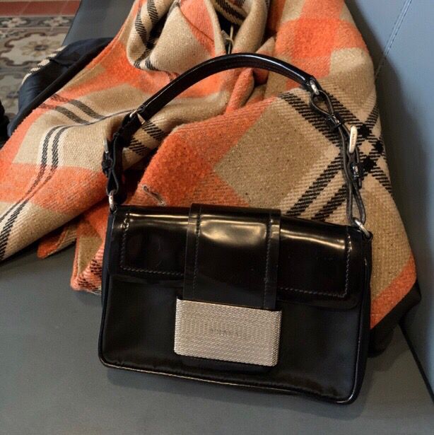 Prada black nylon clutch