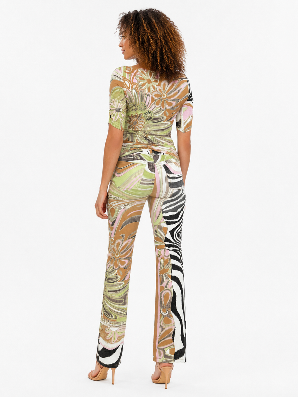 Top blouse Roberto Cavalli SS 2004 zebra floral print