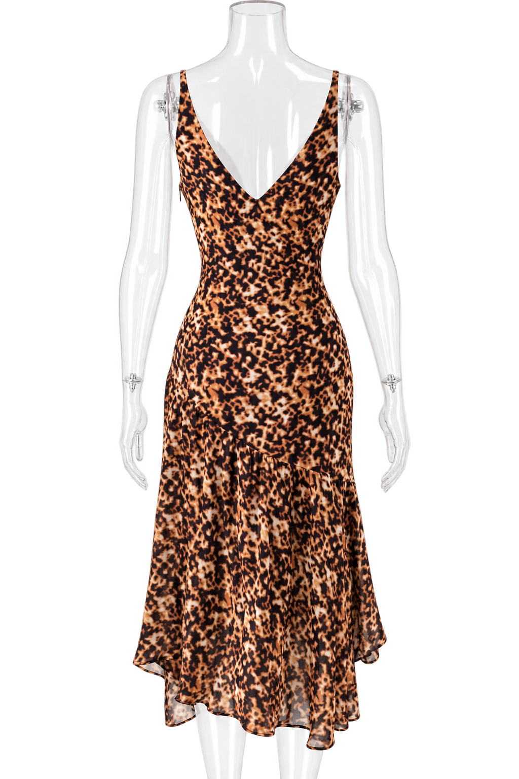 Roberto Cavalli SS 2003 Runway tortoiseshell print silk dress