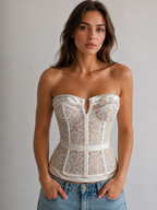 La Perla SS 2014 white Bustier Corset