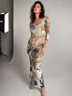 Class Cavalli Class Cavalli 2003 Tattoo maxi dress dress Emilia Archive Vintage