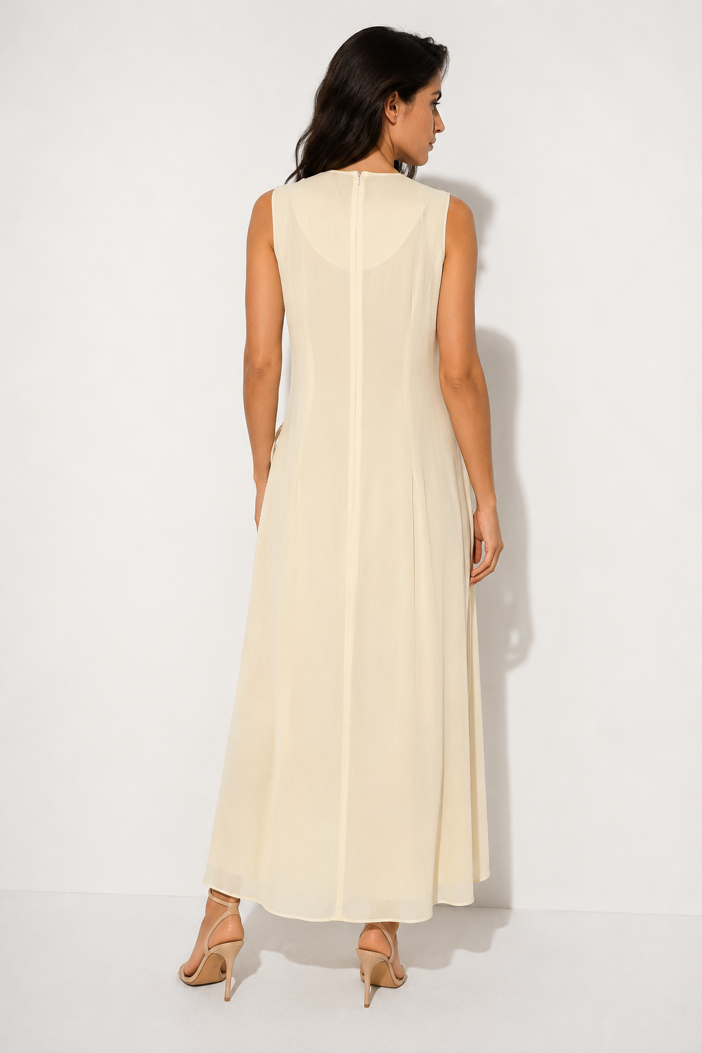 Cerruti 1881 SS 1997 Runway silk beaded embroidered dress