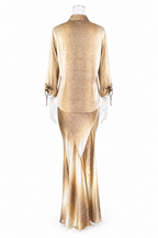 Roberto Cavalli SS 2002 silk set snake print