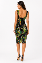 D&g floral silk dress 2000s