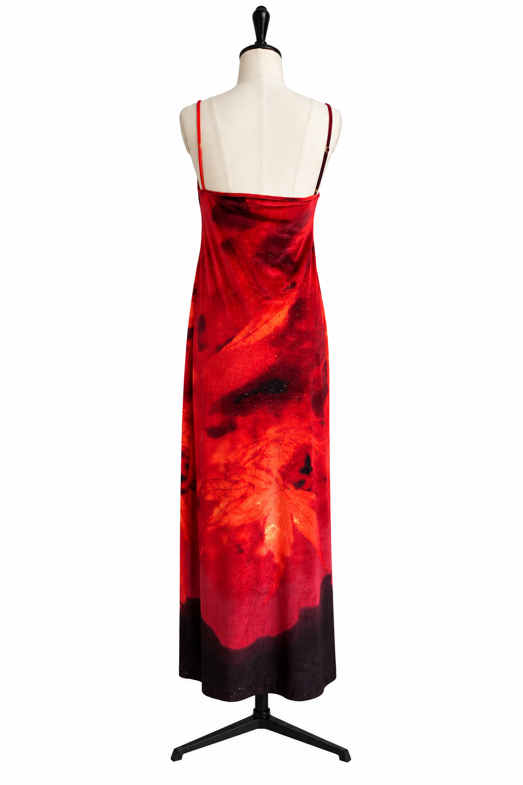 Roberto Cavalli FW 1999 long dress floral leaves print