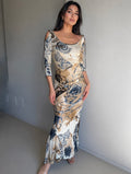 Class Cavalli Class Cavalli 2003 Tattoo maxi dress dress Emilia Archive Vintage