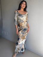 Class Cavalli Class Cavalli 2003 Tattoo maxi dress dress Emilia Archive Vintage