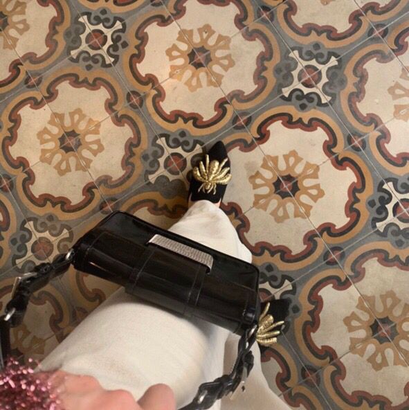 Prada black nylon clutch