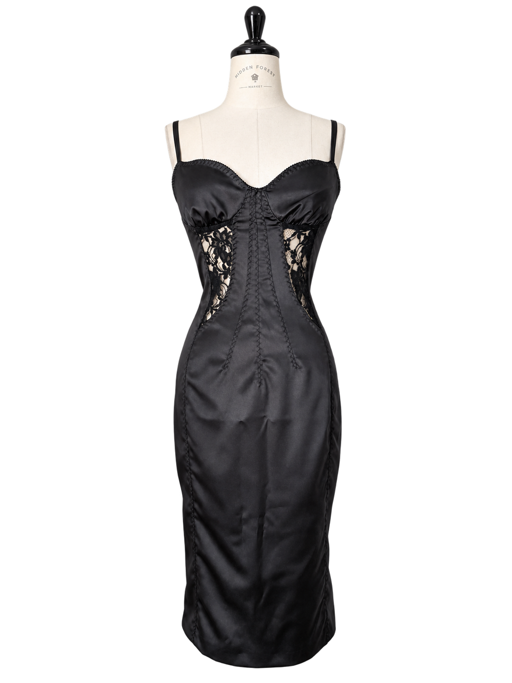 Dolce & Gabbana FW 2003 satin black dress