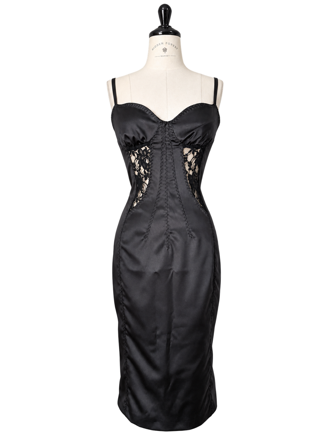Dolce & Gabbana FW 2003 satin black dress
