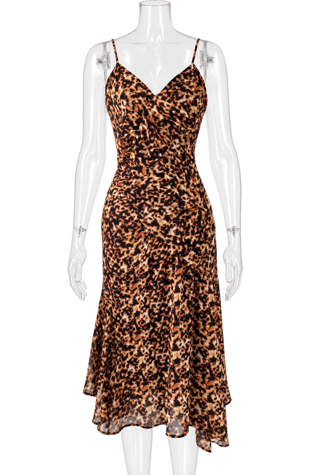 Roberto Cavalli SS 2003 Runway tortoiseshell print silk dress